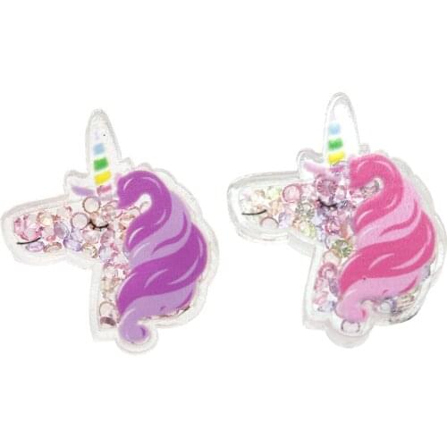 David accessories 5pcs/lot Horse Cow Shape Quicksand Acrylic Sequin Shakers Handmade Materials DIY Bow Bag Decoration,5Yc8327