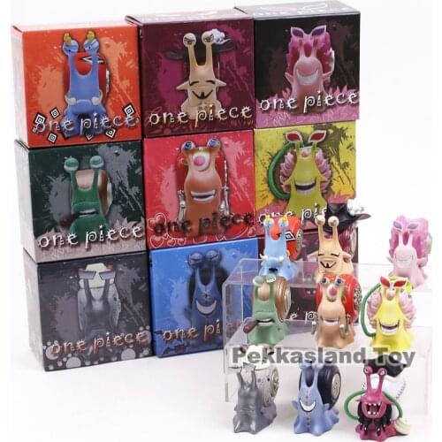 Anime One Piece Den Den Mushi Telephone PVC Figures Toys 9pcs/set Dracule Mihawk Kuma Black Beard Doflamingo Jinbe Boa Hancock