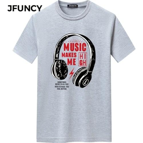 JFUNCY Short Sleeve Oversize Mens T-shirts Harajuku Graphic T Shirts Summer Cotton Men T-shirt Camisetas Camisa Man Clothing