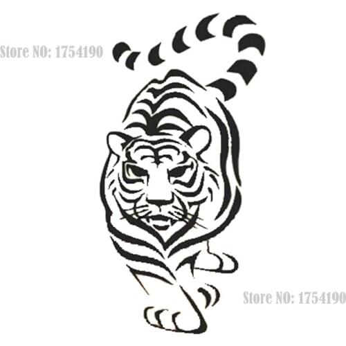 Hot Animal tiger relaxing wall sticker waterproof home decal decor 2 Size