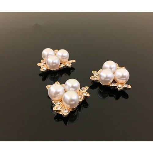 Hot Sale wholesale 20pcs/lot pearl Wedding Diamond Button rhinestone Button Crystal DIY craft hair garment Accessories YC33