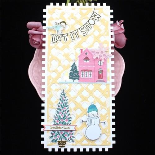 ZFPARTY Slimline Cards Metal Cutting Dies Stencils for DIY Scrapbooking Decorative Embossing DIY Paper Cards