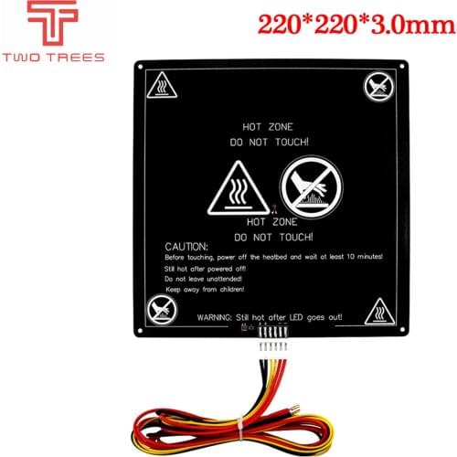 Upgraded MK3 Hotbed 12 220*220*3mm with Cable Mendel RepRap i3 RAMPS 1.4 PCB Standard Aluminum Heatbed Hot Plate For 3D Printer