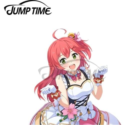JumpTime 13 x 4.5cm For Sakura Miko Peeker Creative Car Sticker DIY Decal Laptop Windshield Personality Sunscreen Decor