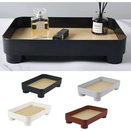Table Tray Coffee Snack Food Meals Serving Tray Cosmetics Jewelry Sundries Display Organizer Decorative Kitchen Storage Tray