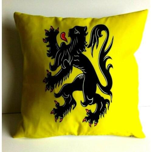 BELGIUM FLANDER FLAG TEAM RETRO CLAASIC CYCLING TEAM CUSHION PILLOW COVER PILLOWCASE SIZE 45*45CM
