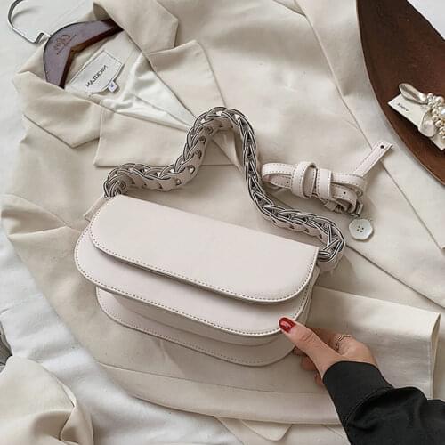 Solid Color Flap Armpit Bags 2021 High Quality PU Leather Womens Designer Shoulder Handbags Female New Fashion Crossbody Bags