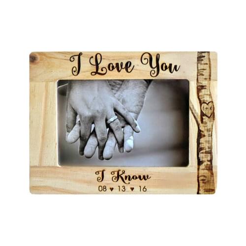 Personalized names Engagement gifts, I Love You rustic wedding engagement wooden frames, Bridal shower gift, bride to be gift