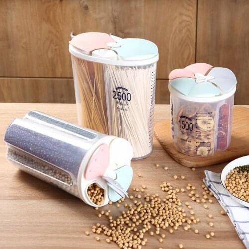 Plastic Cereal Dispenser Dry Food Snack Nut Storage Containers Clear
