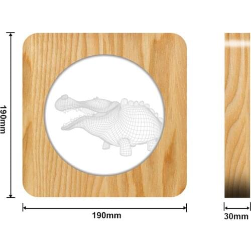 Halloween Gift Crocodile Animal Shape 3D LED Arylic Night Lamp Table Light Switch Control Carving Lamp for Childrens Room Decor