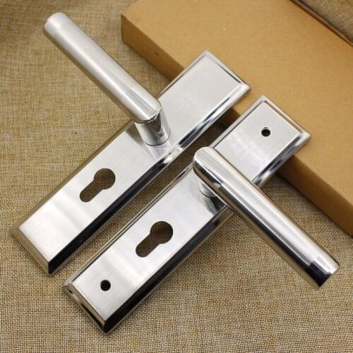 STAINLESS STEEL INDOOR WOOD DOOR BEDROOM DOOR LOCK HANDLE FREE SHIPPING