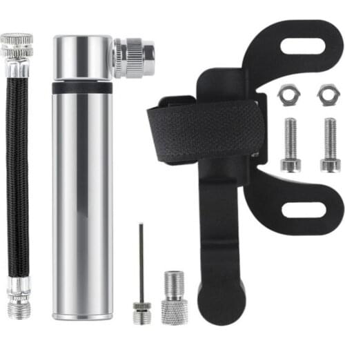 Manual mini portable manual bicycle aluminum alloy pump riding tire ball inflator pump inflatable bicycle pump