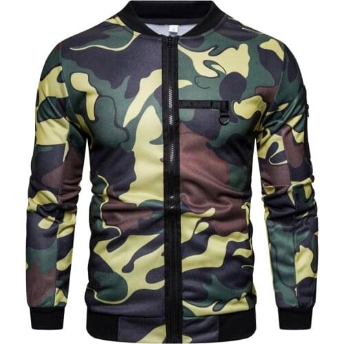 2020 spring new casual mens camouflage jacket loose comfort running jacket Outerwear Casual Jackets