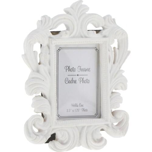 Vintage Resin Photo Frame Picture Holder Home Table Decoration White