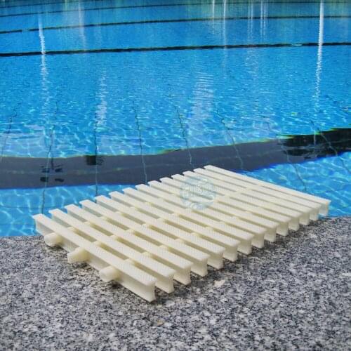 Zwembad over flow gutter, badkamer abs interface antislip windveer raster raspen 20CM width 180 meters