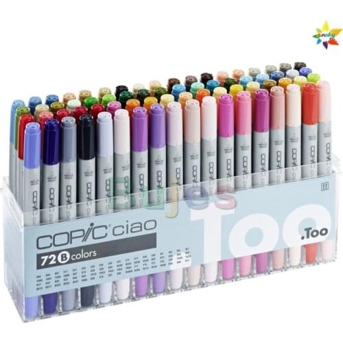 Japan Copic Ciao Sketch Markers Set Three Generation Art Markers Alcohol-Based Twin Tip Artist Professtional Copic Brush Marker