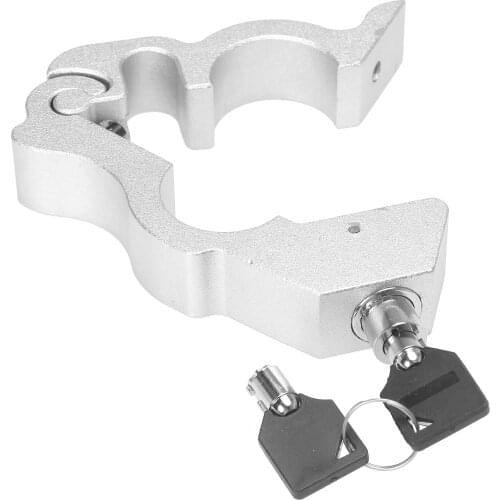 Aluminum Silver 37.5mm Lock Anit Theft Security Caps CNC Motor ATV Handlebar Grip Brake Lever