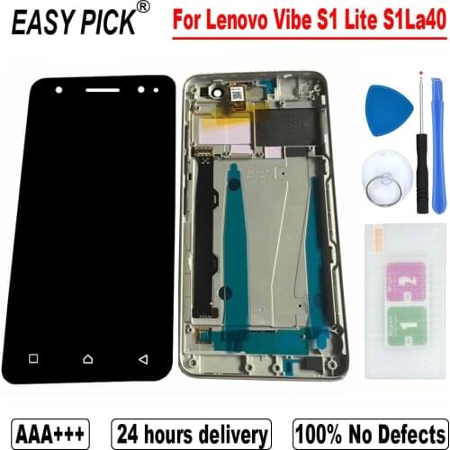 For Lenovo Vibe S1 Lite S1La40 LCD Display Touch Screen Digitizer Assembly Replacement With Frame