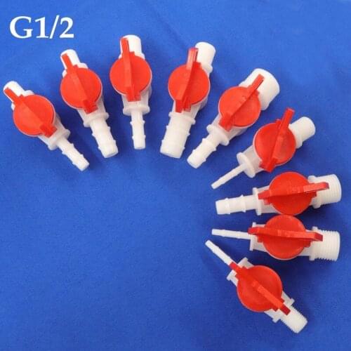 1~10pcs G1/2 1/2" Male Thread Turret Pagoda Joint Plastic ball valve Garden Hose Fittings lrrigation Pipe Water Switch Connector