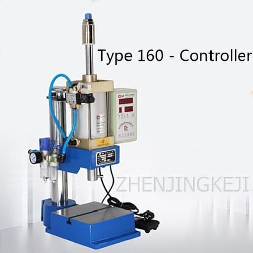 220V Multifunction Pneumatic Punch Lettering Perforation Portable Press Desktop Single Post Pedal Cylinder Type Machining Center