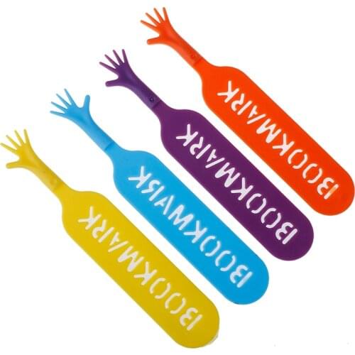 4pcs/lot Colorful Bookmarks Set Plastic Novelty Book Reading Item Creative Gift for Kids Children Stationery