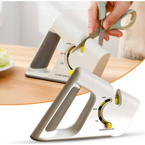 4-Stage 4-in-1 Professional Manual Knife Sharpening Stone Grinder for Straight & Serrated Knives Kitchen Chef Accessories Tool