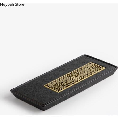 Household Tea Tray Modern Minimalist Tea Table Water Storage Tray Drain Tray Light Luxury Living Room Coffee Table Decoration