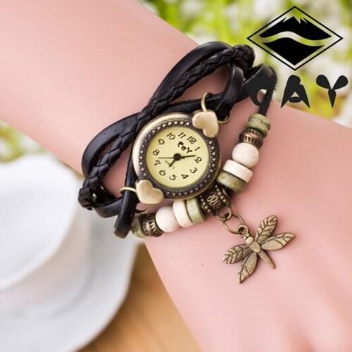 Bracelet watch Antique Dragonfly Woman Bracelet Hand Ring Wrist Watch Birthday Gift Beautiful simple Montres femmes часы 03