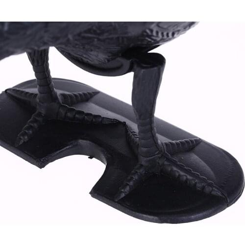 Black Plastic Crow Garden Bird Deter Scarer Scarecrow Mice Pest Control Deterrent Repeller Decor For Bird Control Hunting Decoys