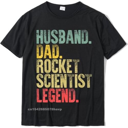 Mens Vintage Shirt Husband Dad Rocket Scientist Legend Retro T-Shirt Fashion Design T Shirts Cotton Men Tees Leisure