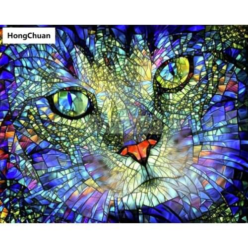 Cat Mural 5D DIY Square/Round Diamond Painting Mosaic Cross Embroidery Handicraft Home Decoration Christmas Gift New Year