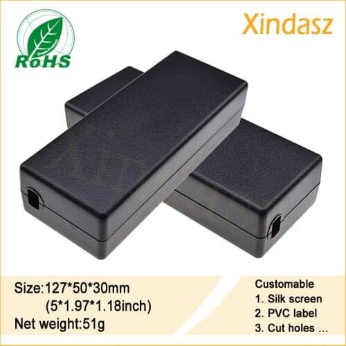 127*50*30mm Free shipping Project boxes plastic boxes Outlet box,abs plastic custom electronic box 5pcs/lot