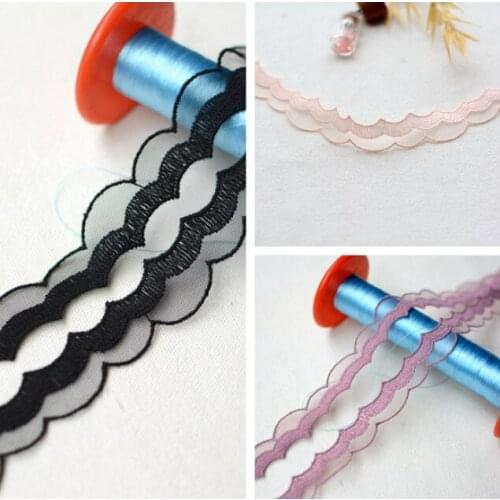 3 Meters/lot Width 1.6cm Lace Ribbon Handicrafts Embroidered Net Lace Trim Fabric DIY Sewing Clothing Skirt Accessories