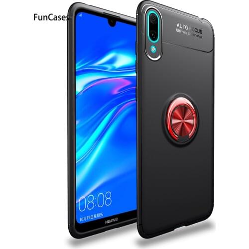 Light Cases For estojo Huawei Y7 Pro 2019 Integrated Bracket Silicone Case Soft TPU Cover Casa Huawei telefon Enjoy 9 Telefoan