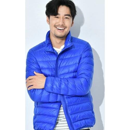 Mens Lightweight Water-Resistant Packable Puffer Jacket Plus Size Brand Clothing