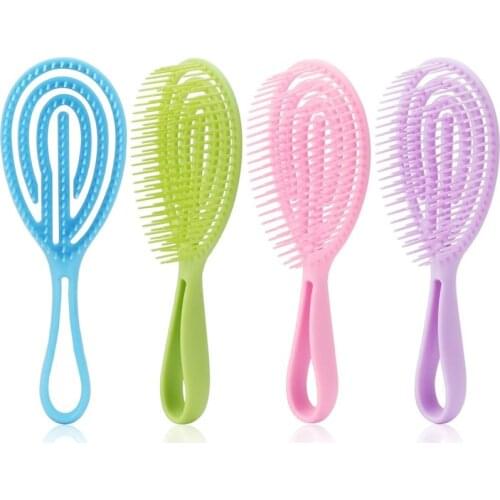 New Hair Barber Comb Scalp Massage Hair Brush Wet Curly Detangle Comb Detangling Hairbrush Women Salon Hairdressing Styling Tool