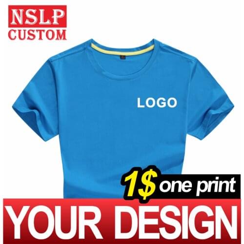 NSLP Round Neck Ladies Short-Sleeved T-shirt Summer Group Work Clothes Custom Printed Embroidery Breathable&Comfortable 2021 Now