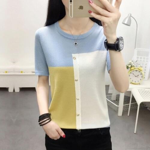 Oversized T Shirt Women Short Sleeve Knitted T-shirt 2021 Summer Fashion Plus Size Bottoming Shirt