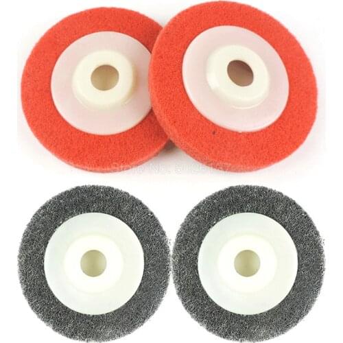 1Pcs 100*16 Angle Polishing Wheel Nylon Fiber Non Woven Abrasive Disc Buffing Pad Grinding Metal Wood On Grinder Ceramics Tool