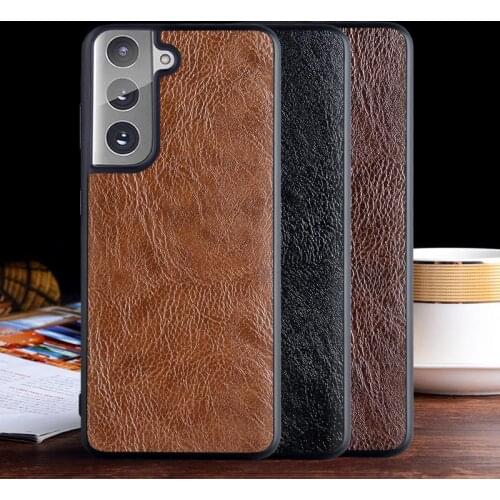 Luxurious leather case for Samsung galaxy S21 Plus S21 Ultra case with Business design ,with TPU+PC 2in1 material