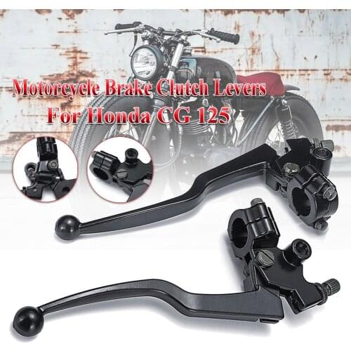1 Pair 22mm Motorcycle Brake Clutch Levers For Honda CG 125 Aluminum Alloy Motorbike Brake & Clutch Lever Cable Front Brake