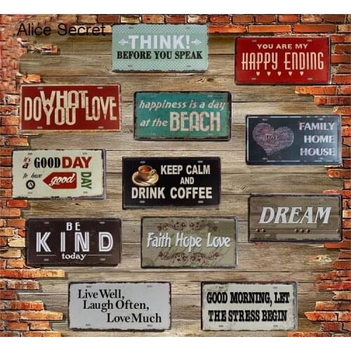 USA Vintage Metal Tin Sign Decor Coffee Metal Plates Poster Bar Club Pub Garage Wall Sticker Home Decor Metal sign Gift