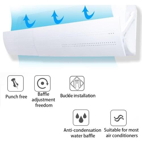 Anti-Direct Retractable Air Conditioning Air Conditioner Cover Exhaust Fan Wind Deflector Deflector Exhaust Fan Home Accessories