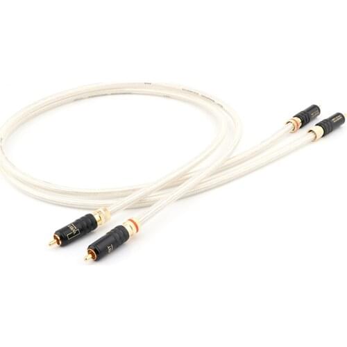 QED Signature 5N OCC Silver-Plated Hifi Audio Interconnect Cable With WBT-0144 Gold Plated Connector