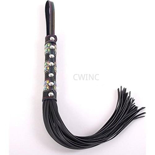 Adult BDSM Sex PU leather Whip Toy