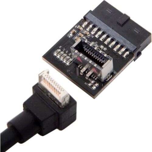 Zihan USB 3.1 Front Panel Socket to USB 3.0 20Pin Header Male Extension Adapter for Motherboard