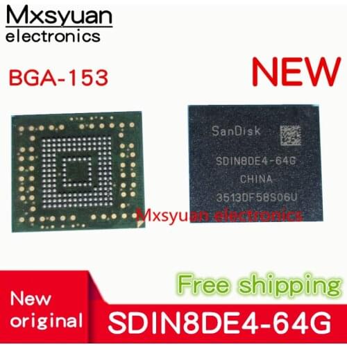 1pcs~10pcs/lot SDIN8DE4-64G SDIN8DE4-64 8DE4-64G BGA153 EMMC 64GB flash chip New and original