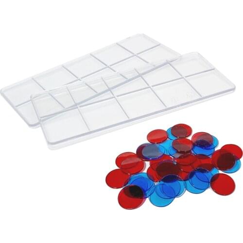 2 Ten Frames and 40 Math Counters for Kids