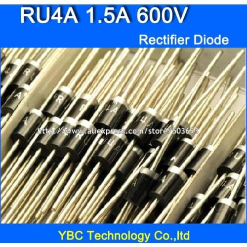 100pcs/lot RU4A 1.5A/600V Fast Recovery Rectifier Diode