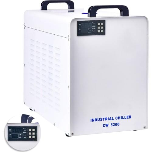 110V/220V CW-5200 Industrial Water Chiller 9L Tank for CO2 Laser Engraver Engraving Cutting Machine for CO2 Laser Tube Cooling
